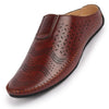 Men Maroon Ethnic Wedding Party Back Open Laser Cut Design Juttis and Mojaris