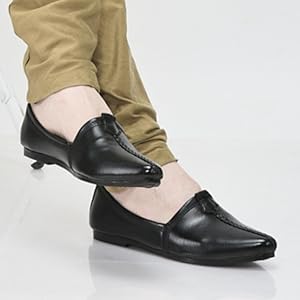Men Brown Wedding Party Evening Broad Feet Ethnic Slip On Juttis and Mojaris