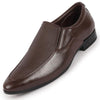 Men Brown Formal Office Meeting Textured Slip On Shoes