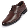Men Brown Wedding Party Embossed Design Oxford Lace Up Shoes