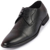 Men Black Wedding Party Genuine Leather Embossed Design Oxford Lace Up Shoes