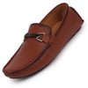 Men Tan Casual Slip On Textured Stitched Design Driving Loafer and Moccasin Shoes