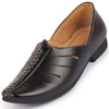 Men Black Ethnic Wedding Party Laser Cut Design Slip On Juttis and Mojaris