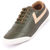 Men Olive Green Lace-Up Classic Striped Sneakers Casual Shoes
