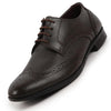 Men Brown Formal Office Party Genuine Leather Lace Up Brogue Shoes