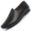 Basics Men Black Embossed Design Ethnic Slip On Juttis and Mojaris
