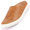 Men Tan Back Open Stylish Design Slip On Shoes