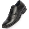 Men Black Party Formal Office Comfort Embossed Design Lace Up Shoes