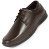 Men Brown Formal Office Work Broad Feet Derby Lace Up Shoes