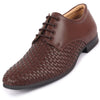 Men Brown Knit Design Formal/Office Lace Up Shoes