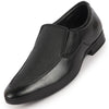 Men Black Formal Office Meeting Textured Slip On Shoes