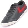 Men Grey Lace-Up Classic Striped Sneakers Casual Shoes