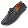 Men Blue Casual Slip On Textured Stitched Design Driving Loafer and Moccasin Shoes