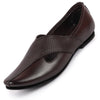 Men Brown Embossed Design Ethnic Party Slip On Juttis and Mojaris