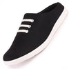 Men Black Casual Canvas Slip-On Shoes