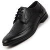 Men Black Formal Office Party Genuine Leather Lace Up Brogue Shoes