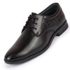 Men Black Wedding Party Embossed Design Oxford Lace Up Shoes