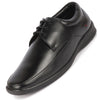 Men Black Formal Office Work Broad Feet Derby Lace Up Shoes