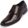 Men Brown Party Formal Office Genuine Leather Lace Up Shoes