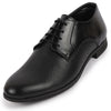 Men Black Formal Office Textured Design Stitched Genuine Leather Lace Up Shoes