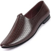 Basics Men Brown Embossed Design Ethnic Slip On Juttis and Mojaris