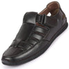 Men Black Casual Hook & Loop Sandals