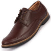 Men Brown Formal Lace-Up Derby Uniform Dress Shoes