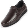 Men Brown Formal Office Genuine Leather Slip On Shoes