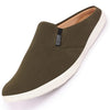 Men Olive Green Casual Canvas Slip-On Shoes