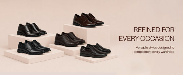 Men Brown Formal Oxford Lace Up Derby Shoes with TPR Welted Sole