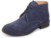 Men Navy Blue Suede Leather High Ankle Lace Up Chukka Boots