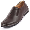 Men Brown Casual Cap Toe Hand Stitched Slip On Shoes