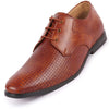 Men Tan Pattern Design Formal/Office Lace Up Shoes