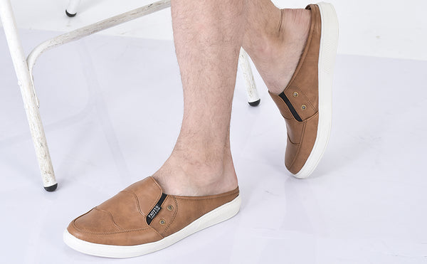 Men Olive Green Casual Slip-On Shoes