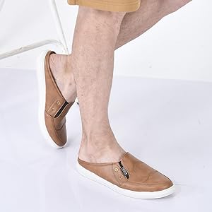 Men Olive Green Casual Slip-On Shoes
