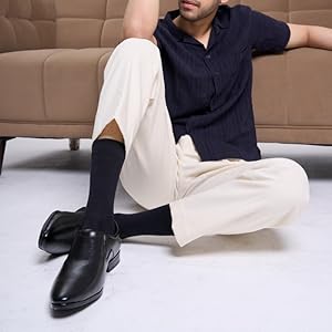 Men Brown Formal Office Meeting Slip On Shoes