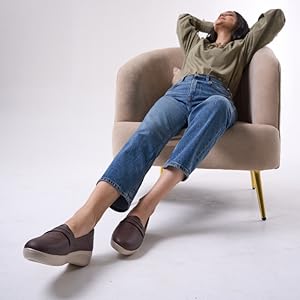 Women Peach Textured Slip On Casual Shoes Flatform Heel Height Enhancer|All Day Comfort|Daily Wear Shoes