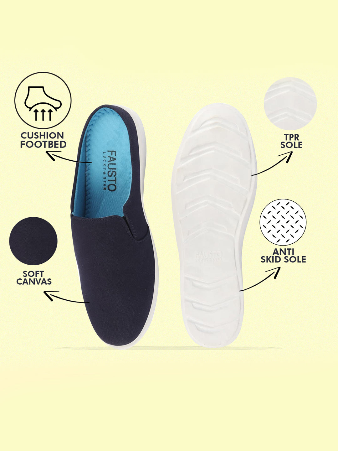 men black casual canvas slip-on shoes