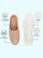 Women Chikku Back Open Classic Design Slip On Mules Shoes