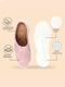 Shop Women Pink Laser Cut Design Back Open Slip On Mules Shoes Online.