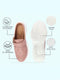 Shop Women Peach Laser Cut Floral Design Hook and Loop Back Open Slip On Mules Shoes Online.