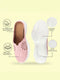 Shop Women Pink Laser Cut Design Stitched Breathable Back Open Slip On Mules Shoes Online.