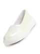 Women White Soft Upper Platform Slip-On Shoes with Cushioned Insole|White Sole Lightweight Casual Comfort Ballet Flats|Ballerina Shoes Anti Skid Sole