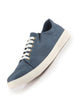 Men Blue Denim Casual Classic Lace Up Sneaker | Low Top Canvas Shoes with Adjustable Elastic | Lightweight with Cushioned Insole