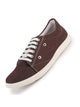 Men Brown Casual Classic Canvas/Fabric Sneaker Shoe | Lightweight Comfort Insole | Everyday 6-Eye Lace Up Shoes with Anti Skid TPR Sole