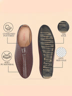 Men Brown Ethnic Slip-On Juttis