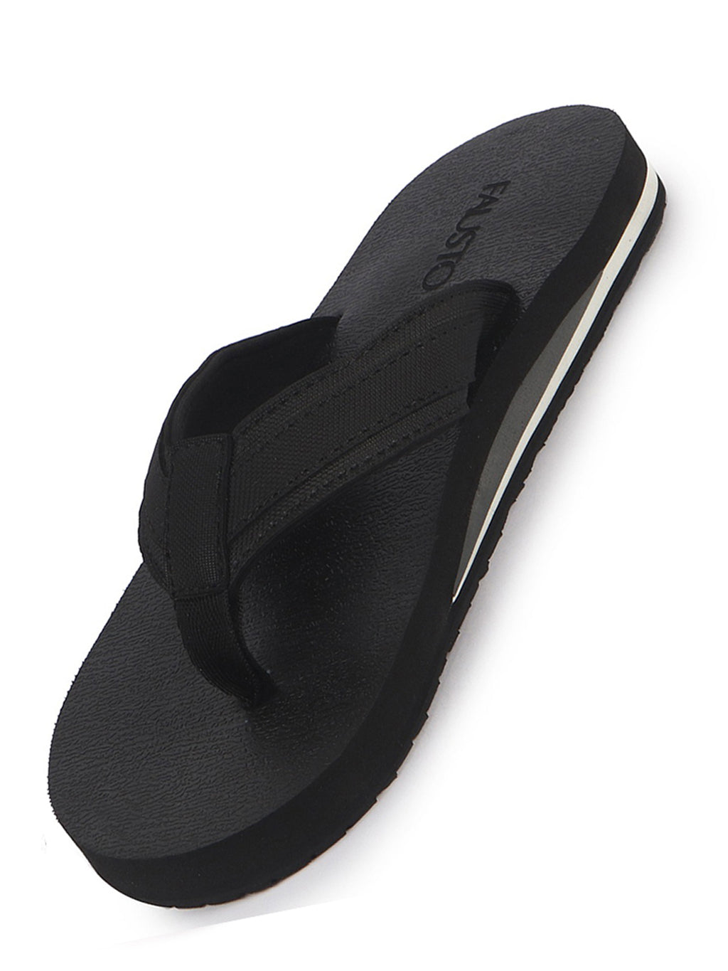 Men Black Summer Flip Flops with Comfort Arch Support|Lightweight EVA Cushioned Orthopedic Slippers|Anti-Skid Sole|Water Resistant, Travel Friendly, Daily Wear, Indoor Home Use
