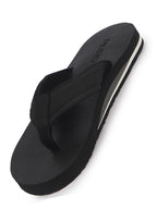 Men Black Summer Flip Flops with Comfort Arch Support|Lightweight EVA Cushioned Orthopedic Slippers|Anti-Skid Sole|Water Resistant, Travel Friendly, Daily Wear, Indoor Home Use