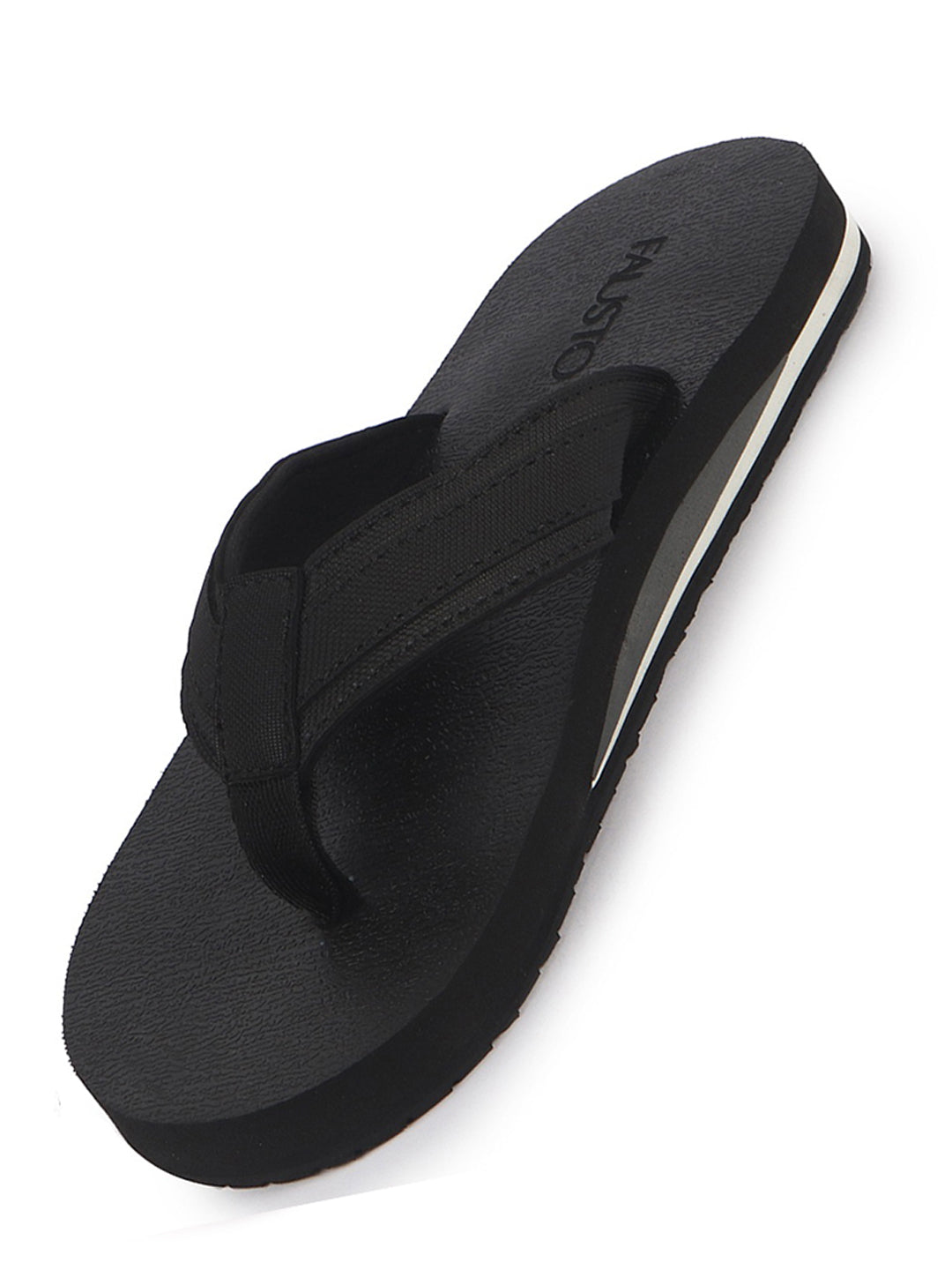 Men Black Summer Flip Flops with Comfort Arch Support|Lightweight EVA Cushioned Orthopedic Slippers|Anti-Skid Sole|Water Resistant, Travel Friendly, Daily Wear, Indoor Home Use