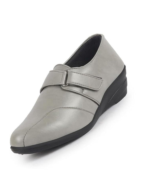 Shop Women Grey Formal Platform Wedge Heel Slip On Ballerina Shoes Online.